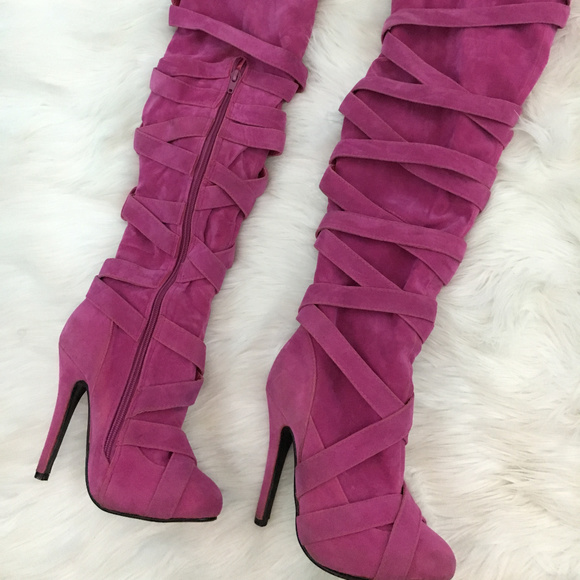 Wild Pair Shoes - 🍏 Wild Pair Boots Sz 5.5 Pink Suede High Boots